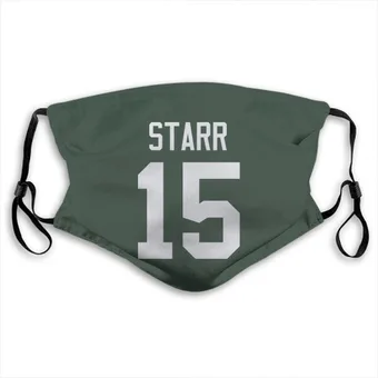 Bart Starr Name & Number Green Face Mask