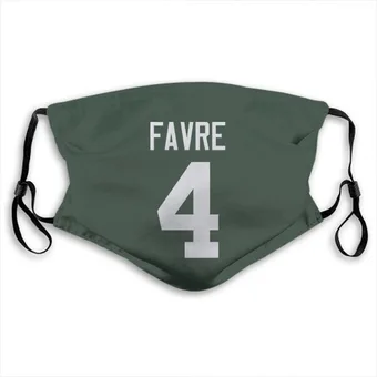 Brett Favre Name & Number Green Face Mask