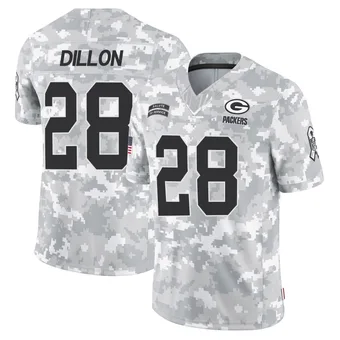 Men's AJ Dillon Arctic Camo Limited 2024 Salute to Service Football Jersey