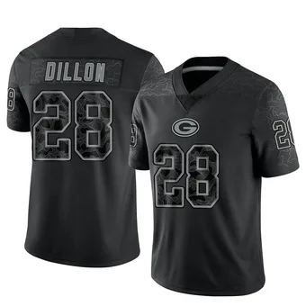 Men's AJ Dillon Black Limited Reflective Football Jersey