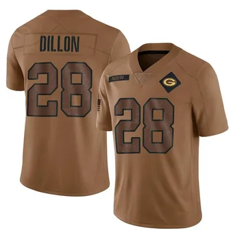 Men's AJ Dillon Brown Limited 2023 Salute To Service Football Jersey