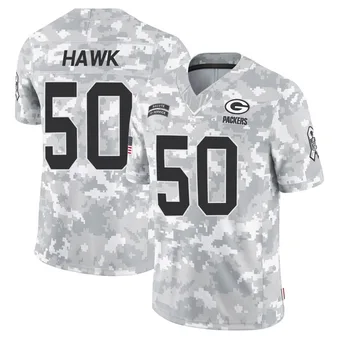 Men's A.J. Hawk Arctic Camo Limited 2024 Salute to Service Football Jersey