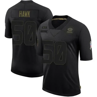 Men's A.J. Hawk Black Limited 2020 Salute To Service Football Jersey