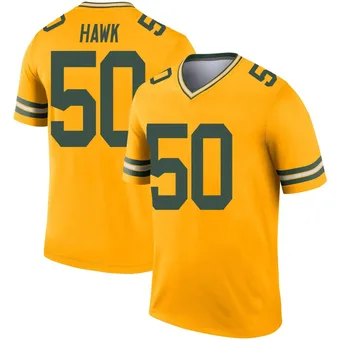 Men's A.J. Hawk Gold Legend Inverted Football Jersey