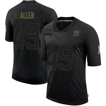 Men's Austin Allen Black Limited 2020 Salute To Service Football Jersey