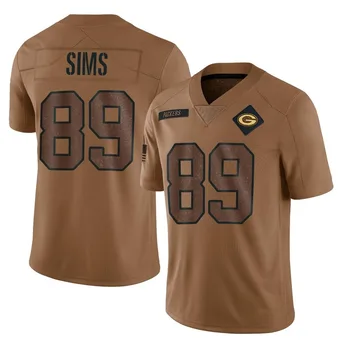 Men's Ben Sims Brown Limited 2023 Salute To Service Football Jersey