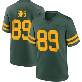 Men's Ben Sims Green Game Alternate Football Jersey