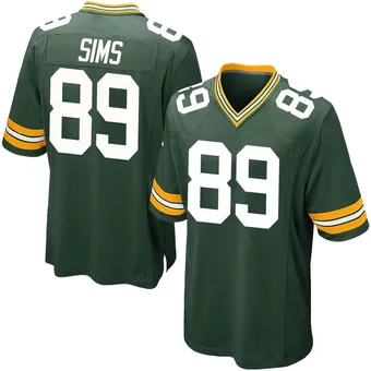 Men's Ben Sims Green Game Team Color Football Jersey