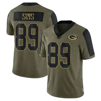 Men's Ben Sims Olive Limited 2021 Salute To Service Football Jersey