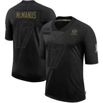 Men's Brandon McManus Black Limited 2020 Salute To Service Football Jersey