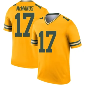 Men's Brandon McManus Gold Legend Inverted Football Jersey