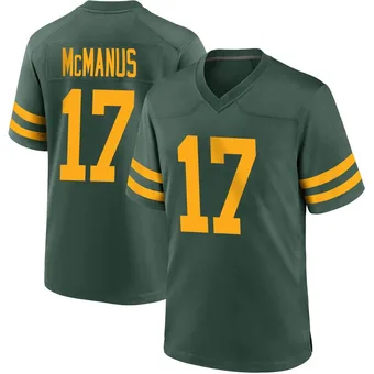 Men's Brandon McManus Green Game Alternate Football Jersey