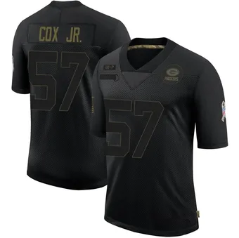 Men's Brenton Cox Jr. Black Limited 2020 Salute To Service Football Jersey