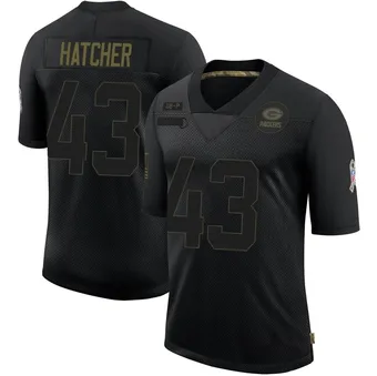 Men's Broughton Hatcher Black Limited 2020 Salute To Service Football Jersey