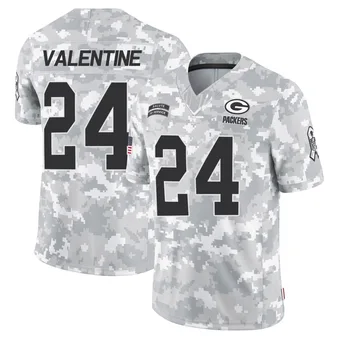 Men's Carrington Valentine Arctic Camo Limited 2024 Salute to Service Football Jersey