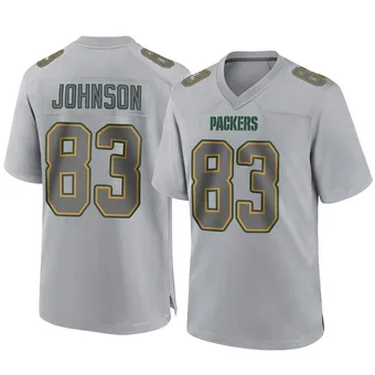 Men's Cornelius Johnson Gray Game Atmosphere Fashion Football Jersey