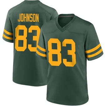 Men's Cornelius Johnson Green Game Alternate Football Jersey