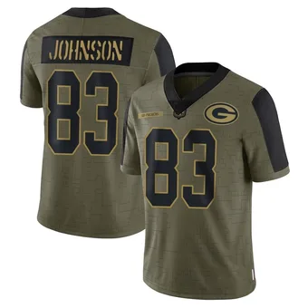 Men's Cornelius Johnson Olive Limited 2021 Salute To Service Football Jersey