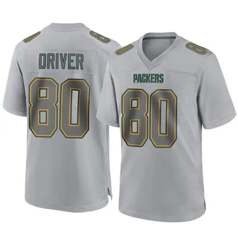 Men's Donald Driver Gray Game Atmosphere Fashion Football Jersey