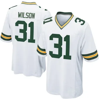 Men's Emanuel Wilson White Game Football Jersey