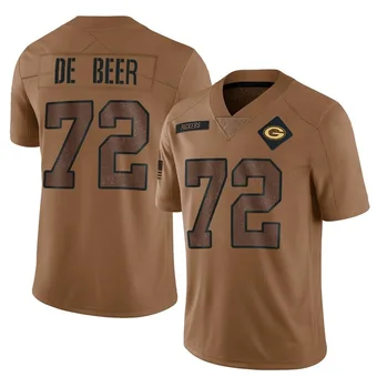 Men's Gerhard de Beer Brown Limited 2023 Salute To Service Football Jersey