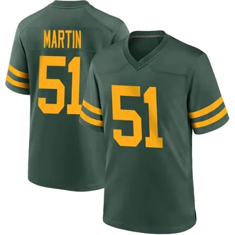 Men's Jeremiah Martin Green Game Alternate Football Jersey