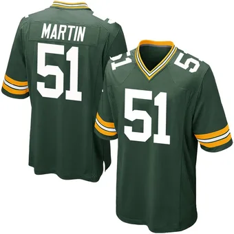 Men's Jeremiah Martin Green Game Team Color Football Jersey