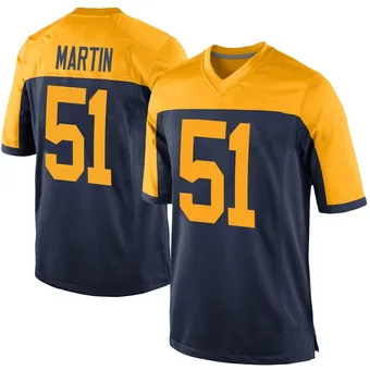 Men's Jeremiah Martin Navy Game Alternate Football Jersey