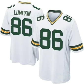 Men's Johnny Lumpkin White Game Football Jersey