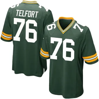 Men's Kadeem Telfort Green Game Team Color Football Jersey