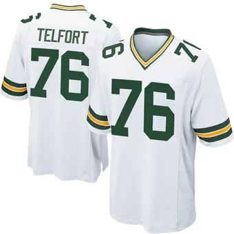 Men's Kadeem Telfort White Game Football Jersey