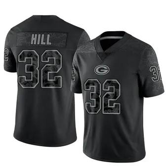 Men's Kylin Hill Black Limited Reflective Football Jersey