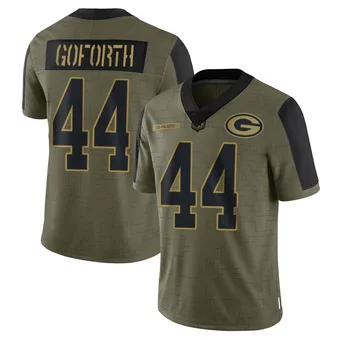 Men's Ralen Goforth Olive Limited 2021 Salute To Service Football Jersey