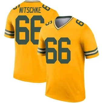 Men's Ray Nitschke Gold Legend Inverted Football Jersey