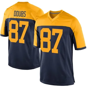 Men's Romeo Doubs Navy Game Alternate Football Jersey