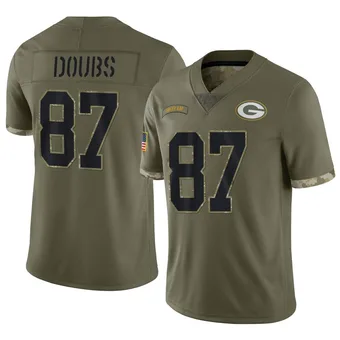 Men's Romeo Doubs Olive Limited 2022 Salute To Service Football Jersey