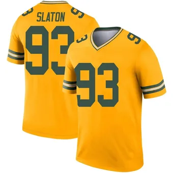 Men's T.J. Slaton Gold Legend Inverted Football Jersey