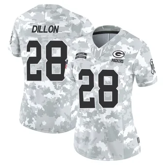 Women's AJ Dillon Arctic Camo Limited 2024 Salute to Service Football Jersey