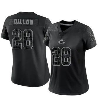 Women's AJ Dillon Black Limited Reflective Football Jersey