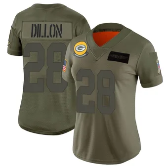 Women's AJ Dillon Camo Limited 2019 Salute to Service Football Jersey