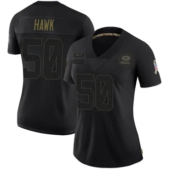 Women's A.J. Hawk Black Limited 2020 Salute To Service Football Jersey