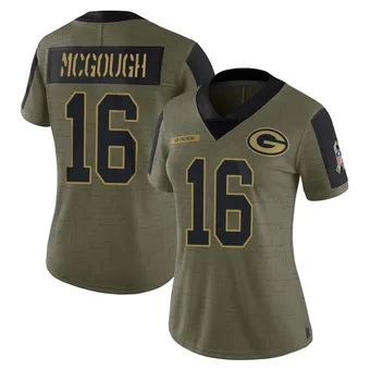 Women's Alex McGough Olive Limited 2021 Salute To Service Football Jersey