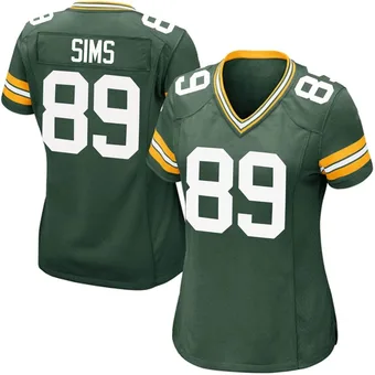 Women's Ben Sims Green Game Team Color Football Jersey