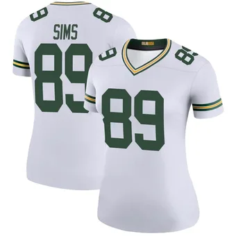 Women's Ben Sims White Legend Color Rush Football Jersey