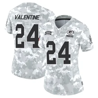 Women's Carrington Valentine Arctic Camo Limited 2024 Salute to Service Football Jersey