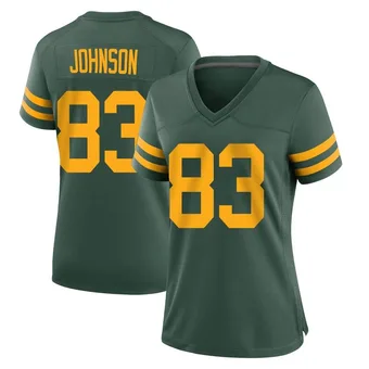 Women's Cornelius Johnson Green Game Alternate Football Jersey