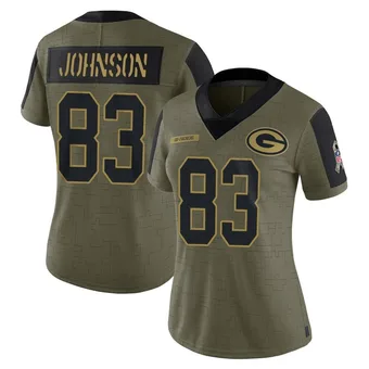 Women's Cornelius Johnson Olive Limited 2021 Salute To Service Football Jersey