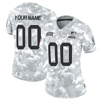 Women's Custom Arctic Camo Limited 2024 Salute to Service Football Jersey