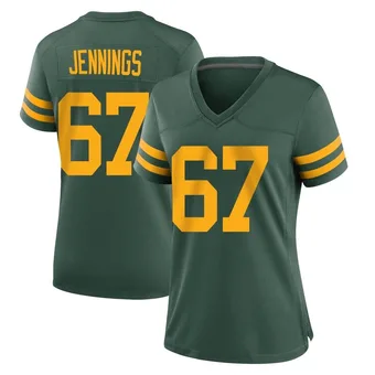 Women's Donovan Jennings Green Game Alternate Football Jersey