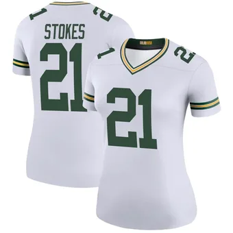 Women's Eric Stokes White Legend Color Rush Football Jersey